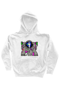 White spaceman pullover hoody