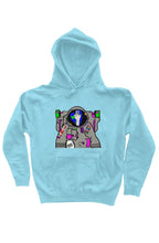 Load image into Gallery viewer, Blue aqua spaceman pullover hoody
