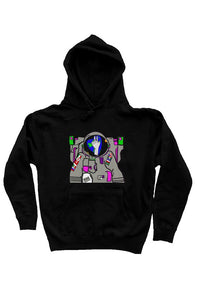 Black spaceman pullover hoody